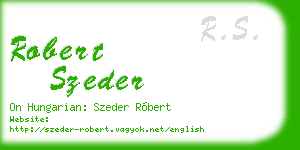 robert szeder business card